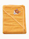 Beboulino Baby Bath Towel Bathrobe Hooded Bath Towel Yellow 75x75cm
