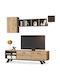 Wohnzimmer TV-Einheit N44 Dunkle Eiche M180xB44,5xH190cm