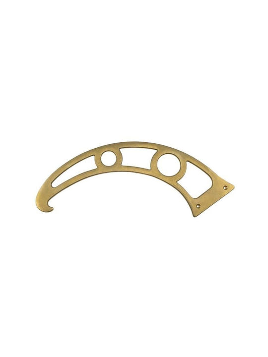 Besana Furniture Handle Made of Metal Natural Brass with Hole Centers 282mm 665300