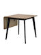 Norsica 484 Extendable Wooden Black Dining Room Table 80x80x76cm