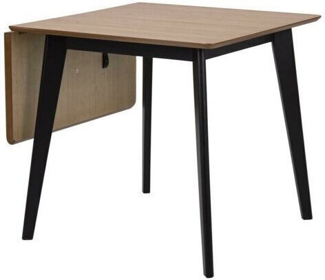Norsica 484 Extendable Wooden Black Dining Room Table 80x80x76cm