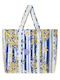 Ble Resort Collection Fabric Blue Beach Bag