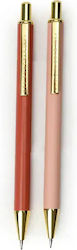 Σετ Μηχανικά Μολύβια Rosewood + Blush 2 Τεμ Designworks Ink L 14 Cm