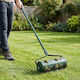 Vidaxl Lawn Roller Aeration Handles Green 128 x 38 cm Steel