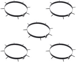 Vidaxl Σφιγκτήρας Αεριστήρα Γκαζόν Σπαθιά 5 Pcs Μαύρο Ø 300 Χλστ
