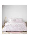 Nima Super-Double Bed Sheets Set 220x260cm Pink 4pcs