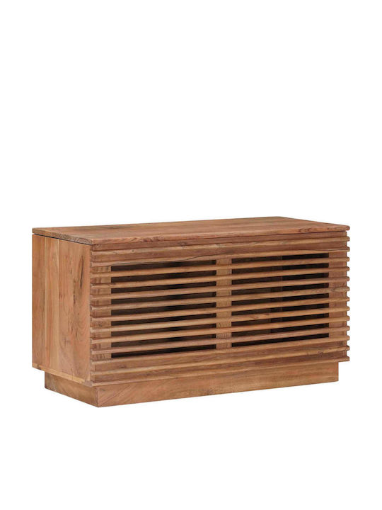 vidaXL Wooden Storage Box with Lid Brown 85x40x46cm