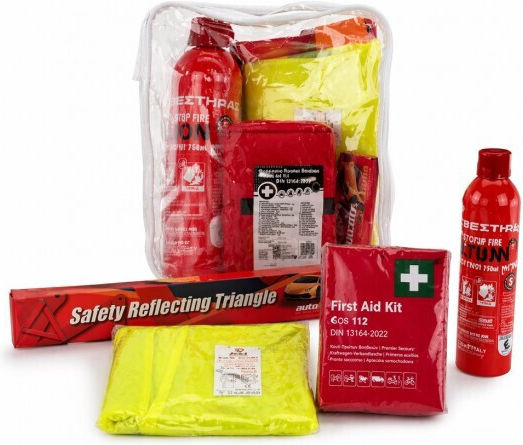 Car Emergency Kit Reflective Vest Fire Extinguisher First Aid Kit Din 13164-2022 Triangle