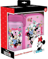 PP Food Container 800ml & Aluminum Water Bottle 500ml Set Minnie