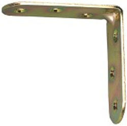 Eckregal aus Metall in Goldfarbe 30x30mm