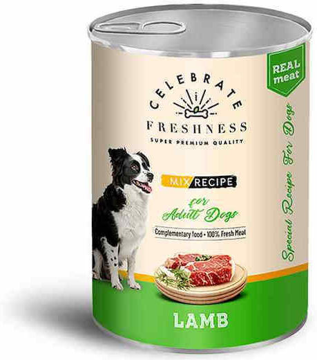 Celebrate Freshness Dog Adult Mix Recipe Lamb In Jelly 400g Complete Balanced Wet Dog Food For Adult Dogs Lamb