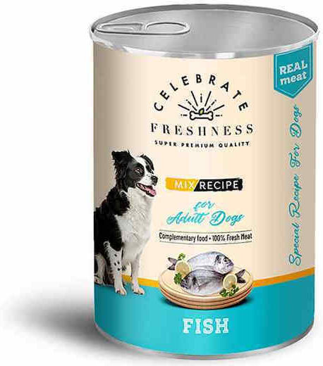 Celebrate Freshness Dog Adult Mix Recipe Fish In Jelly 400g Complete Balanced Wet Dog Food For Adult Dogs Fish