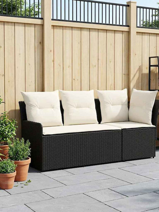 Τριθέσιος Καναπές Εξωτερικού Χώρου Rattan με Μαξιλάρια