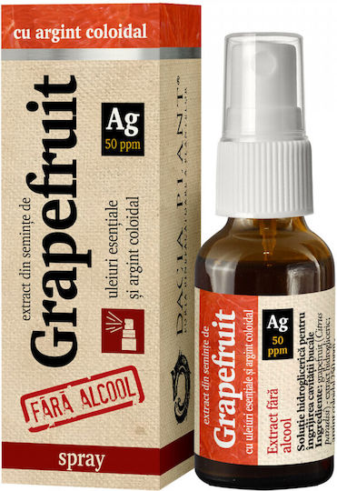 Dacia Plant Spray Fără Alcool cu Grapefruit și Argint Coloidal pentru Copii și Adulți 20ml