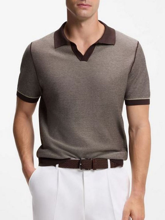 Boss Polo Blouse Dark Brown