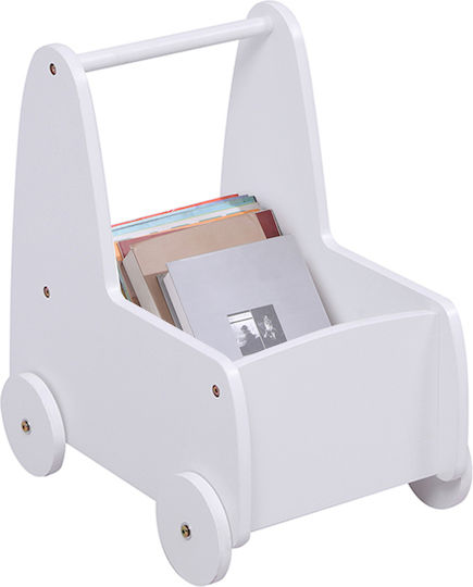 Homemarkt Troler Copii Căruț Ricki Hm18341.03 Mdf și Placaj Alb 33x45x50cm