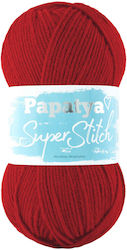 Kamgarn Papatya Super Stitch Knitting Yarn Color 3210 Red Acrylic 100g 200m Kamgarn Papatya Super Stitch Knitting Yarn Color 3210 Red Acrylic 100g 200m