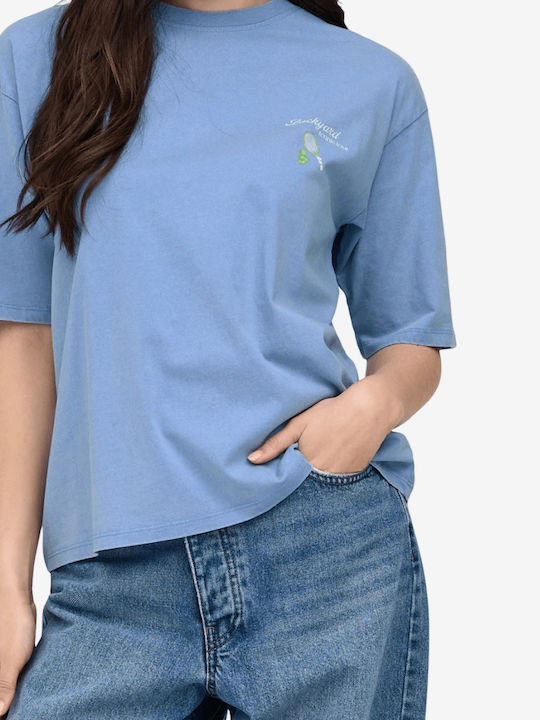 Only Γυναικείο T-shirt Μπλε Lime Crush