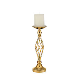 Metallic Gold Candle Holder 15x48cm