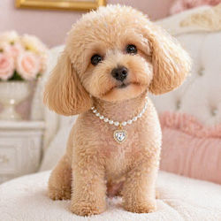 Pet Necklace Pearls & Gold Chain Heart Charm Rhinestones 30cm Pet Necklace Pearls & Gold Chain Heart Charm Rhinestones 30cm