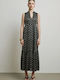 Summer Maxi Dress with Ruffles Black