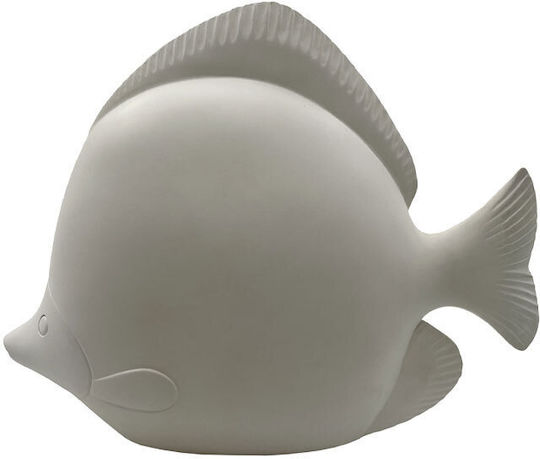 Inthebox Flux L Dekorative Fisch Figur 35x11x26cm Polyresin Weiß 034304