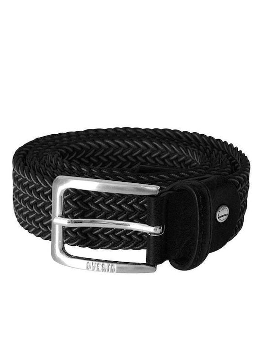 Men's Belt Made of Black Artificial Leather