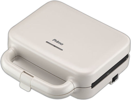Primo PRSM-40559 Sandwich Maker with Non-Stick Removable Plates for 2 Toasts 850W Beige