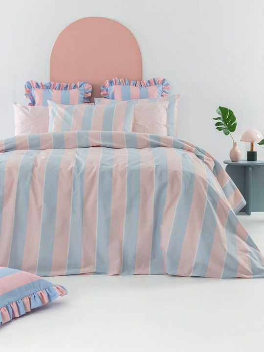 Palamaiki City Life Cl200 Bed Sheets Set King Size 270x260cm Multicolour 4 Pieces