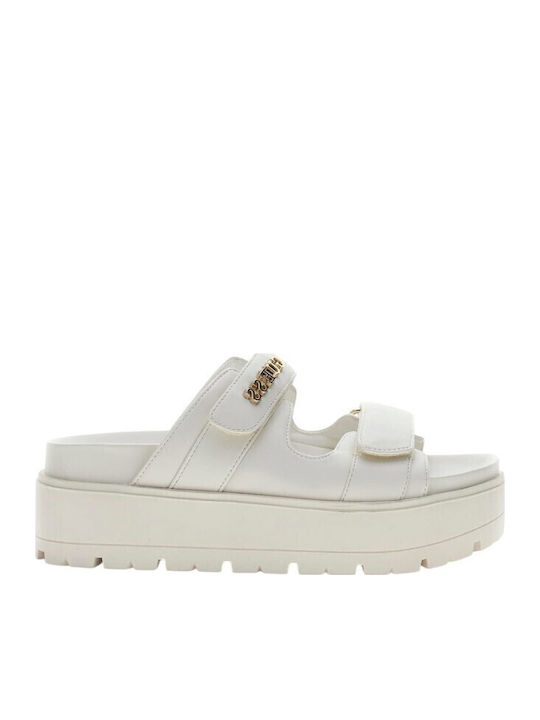 Guess Guess Damen Flache Sandalen Weiß