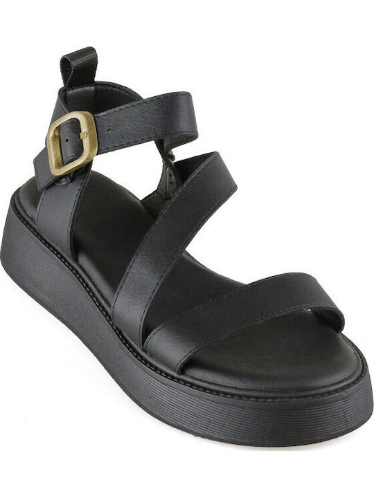 Γυναικεία Σανδάλια Flatforms Μαύρα