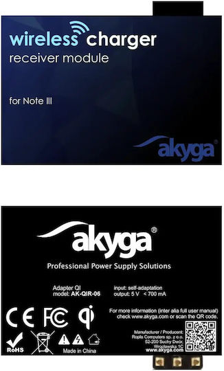 Akyga Ak-qir-06 Qi Induktiver Kabelloser Ladeadapter Note 3