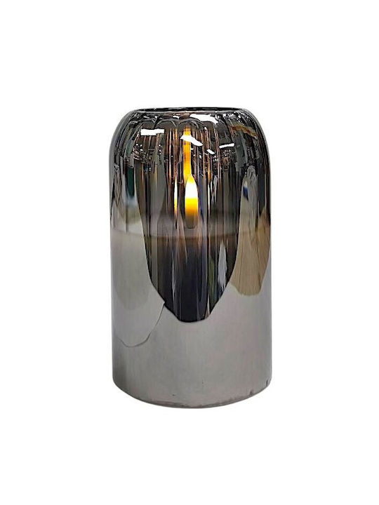 Electric Candle Cortina Led Glass Cup Candle Layer 125/75mm Grey