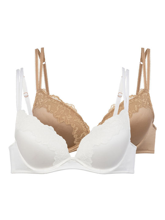 Dorina White Plunge Bra