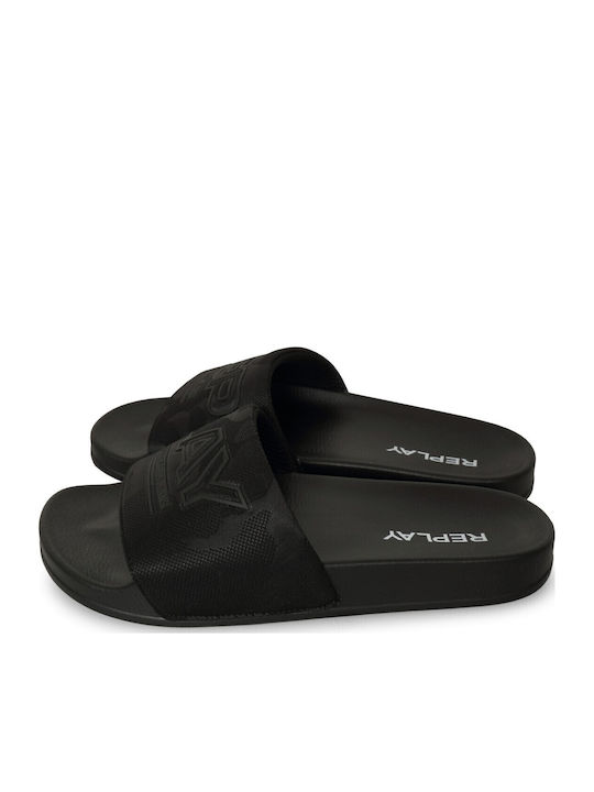 Men's Black Slides
