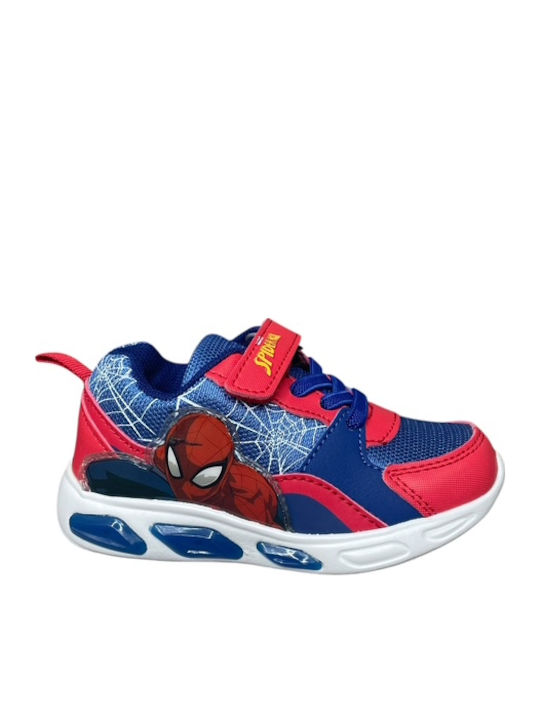 Παιδικά Sneakers με Σκρατς & Φωτάκια Μπλε