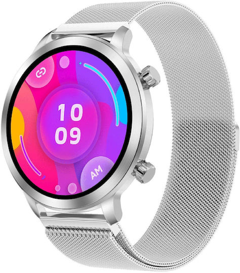 Bemi Zeno AI Stainless Steel Smartwatch with Heart Rate Monitor Silver
