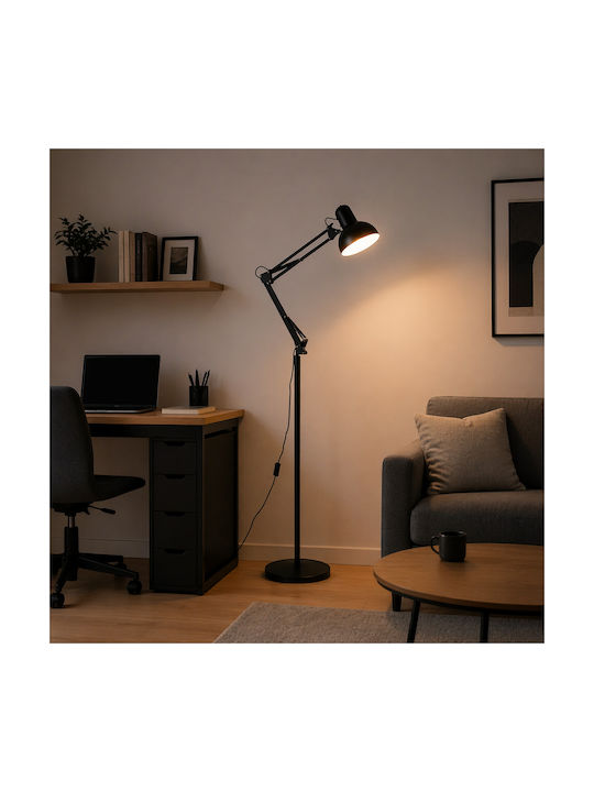 Φωτιστικό Δαπέδου Μεταλλικό 28x180εκ Μαύρο Home Φωτιστικό Δαπέδου Μεταλλικό 28x180εκ Μαύρο Home