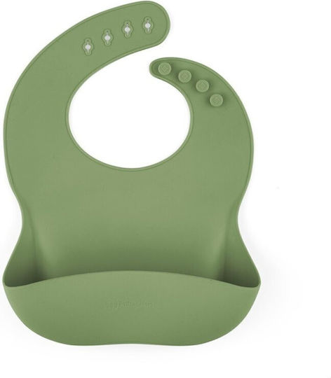 Petite & Mars Babici Pentru Bebeluși Din Silicon Cu Buzunar Verde Pentru 6 Luni+