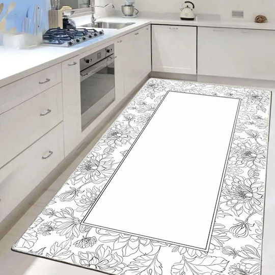 Conceptum Hypnose Orplaua 287 Rectangular Kitchen Mat White 100x160cm