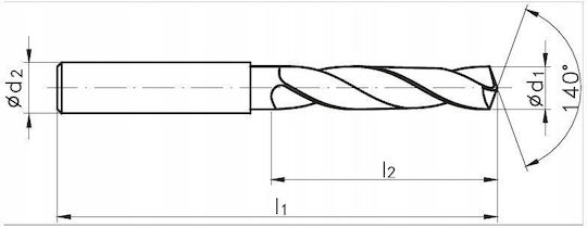 Fanar Свредло Карбидно Свредло Ø 5.80 44/82мм 5xd Ha6 Vhm At X-drill Din 6537