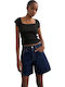 Women's Blue Denim Shorts