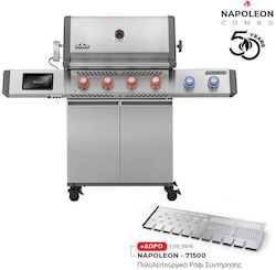 Napoleon Prestige PRO 500 Газово Барбекю Скара 71x46см с 5 Горелки 23.50kW и Инфрачервена Горелка Napoleon Prestige PRO 500 Газово Барбекю Скара 71x46см с 5 Горелки 23.50kW и Инфрачервена Горелка
