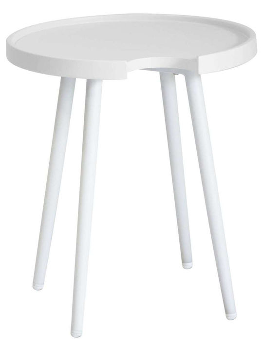Auxiliary Table for Small Outdoor Spaces Aluminum White 47x47x53cm