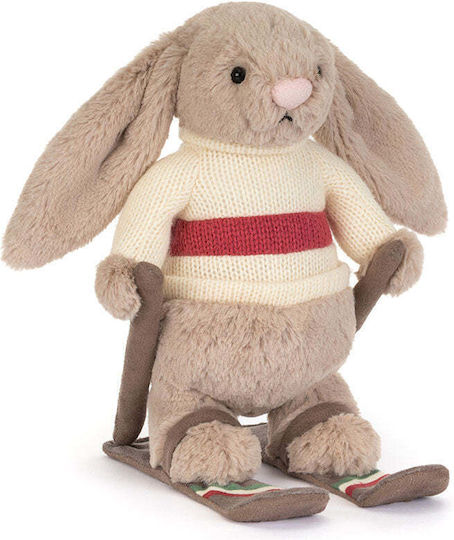 Jellycat Soft Toy Bashful Bunny Gold Medal Ski Outfit-bas3bsk