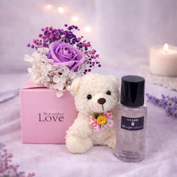 Gift Set Cream Teddy Bear Purple Soap Rose Cryogenated Gypsophila Shine Body Mist Gift Set Cream Teddy Bear Purple Soap Rose Cryogenated Gypsophila Shine Body Mist