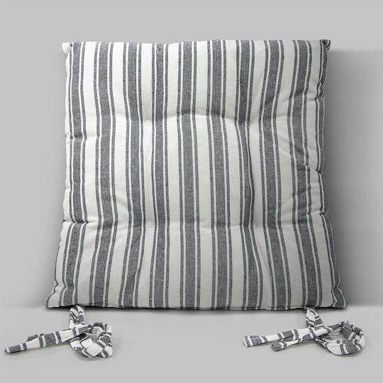 Lino Home Μαξιλάρι Καρέκλας Κήπου Nubbie Σκούρο Γκρι 40x40εκ.