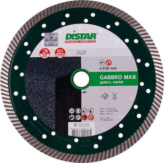 Distar Distar Diamond Blade Gabbro Max 232 X 2.5 X 22.23mm Turbo