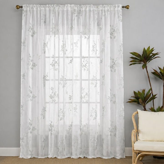 Galifas Κουρτίνα με Τρέσα Gray 270x280εκ.