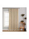 Galifas Curtain with Pencil Pleat Beige 270x270cm